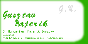 gusztav majerik business card